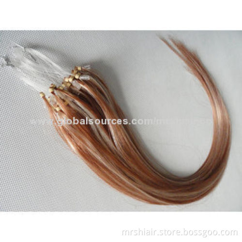 18-inch Weight 100g(1g per Share) Piano Color 30#/613# Silk Straight Micro Loop Ring Hair